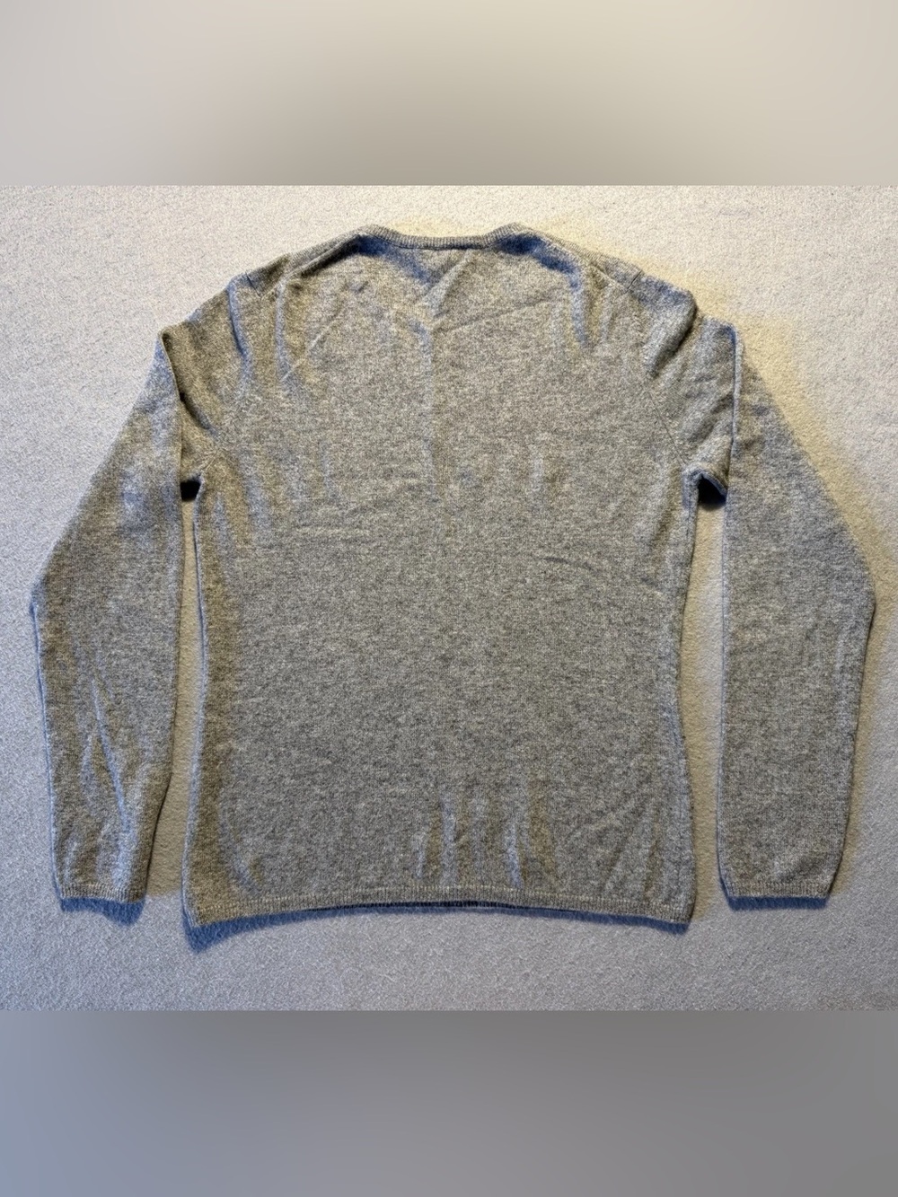 Simply Cashmere Women’s 100% Cashmere Sweater Large Gray Crewneck Knit Pullover - Picture 5 of 5